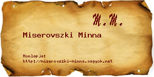 Miserovszki Minna névjegykártya